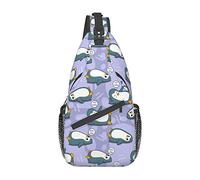 Cute and Funny Penguin Pattern Sling Bag, Casual Crossbody Shoulder Bag Senderismo Daypack Crossbody Shoulder Backpack Travel Chest Pack para Hombres Mujeres