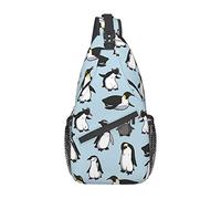 Cute and Funny Penguin Pattern Sling Bag, Casual Crossbody Shoulder Bag Senderismo Daypack Crossbody Shoulder Backpack Travel Chest Pack para Hombres Mujeres