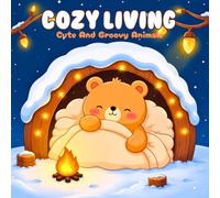 Cute and Groovy Coloring book: Cozy Living Coloring Book Cute And Comfy Animal Friends For Adults Designs Bold and Easy with Cozy Scenes, and Relaxing Vibes