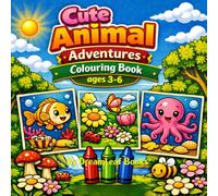 Cute Animal Adventures Coloring Book 20 Pages + 10 Activity Pages