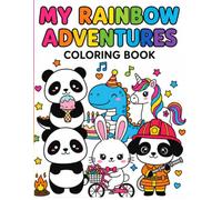 Cute Animal Adventures Coloring Book for Kids Ages 4-8: My Rainbow Adventures Coloring Book: Cute and Easy Coloring Pages for Kids Ages 3-8 Featuring ... Fun Activities, and Magical Adventures
