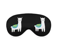 Cute Animal Alpaca Llama Funny Sleep Eye Mask Soft Blindfold Eye Cover con correa ajustable Night Eyeshade para hombres y mujeres