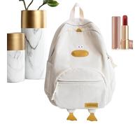 Cute Animal Backpack | Cartoon Duck-Shaped Soft Backpack | Large Capacity Kids Schoolbag With Multiple Pockets For Children And Students, Fun And Functional Design, Fun Animal School Bag