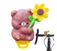 Cute Animal Bike Bell,Handlebar Ornament Animal Bicycle Accessories - Cute Sunflower, Decoraciones únicas de coches para niños adultos, Fits Motocicletas