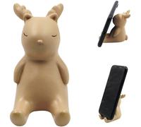 Cute animal cartoon mobile phone stand tablet computer creative ornaments suitable for office, home and bedroom, compatible with all smart phones
