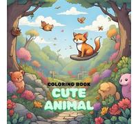 Cute Animal: Coloring Book for Adults and Kids, Easy Designs for Relaxation with Grassland Animals