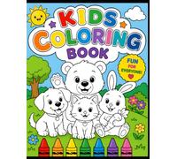 Cute Animal Coloring Book for Kids ages 5 to 8 years: Fun and Easy Coloring Pages Featuring Adorable Forest, Farm, Jungle, and Ocean Animals to Inspire Creativity and Learning