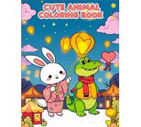 Cute Animal Coloring Book for Kids: Fun and cute Rabbit and Crocodile to color for boys and girls aged 4-8