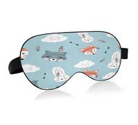 Cute Animal Faces Sleep Mask Lightweight Soft Breathable Eye Mask with Adjustable Strap Blackout Eye Mask for Women Men for Travel Night Sleeping