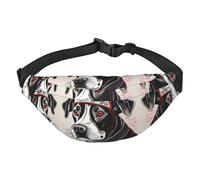 Cute Animal Farm Dog - 1 cinturón ajustable a la cadera, resistente al agua, para senderismo, viajes, casual, correr, senderismo, ciclismo, color negro, talla única, Black, Talla única