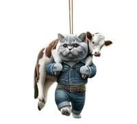 Cute Animal Keychain - Cartoon Keychain Pendant, Decorative Car Charm | Adorable Mini Accessory Display Ornament System, Playful Animal Figure Hanging Decor For Rearview Mirror Purse Backpack Cabinet