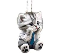 Cute Animal Keychain - Cartoon Keychain Pendant, Decorative Car Charm | Adorable Mini Accessory Display Ornament System, Playful Animal Figure Hanging Decor For Rearview Mirror Purse Backpack Cabinet