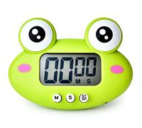 Cute Animal Kitchen Timer, Countdown Timer with Battery 100 Minutes (Rana Verde Bosque)