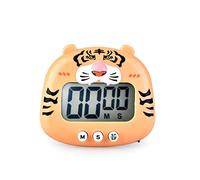 Cute Animal Kitchen Timer, Countdown Timer with Battery 100 Minutes (Tigre Naranja)