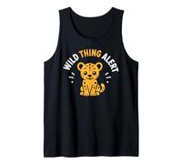 Cute Animal Leopard Quote Funny Wild Thing Alert Camiseta sin Mangas