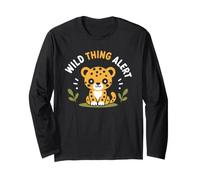 Cute Animal Leopard Quote Funny Wild Thing Alert Manga Larga