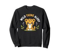 Cute Animal Leopard Quote Funny Wild Thing Alert Sudadera