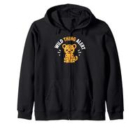 Cute Animal Leopard Quote Funny Wild Thing Alert Sudadera con Capucha