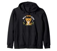Cute Animal Leopard Quote Funny Wild Thing Alert Sudadera con Capucha