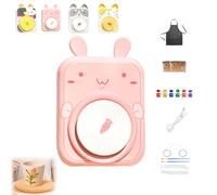 Cute Animal Pottery Wheel Set For Kids, Diy Mini Pottery Studio,Complete Pottery Painting Kit Arts And Crafts For Girls Boy Kids Toy, Birthday Halloween Christmas Gift For Kids (Pink Rabbit,2*Clay)