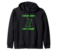 Cute Animal Quote Strong Mind Soft Heart Mental Health Sudadera con Capucha