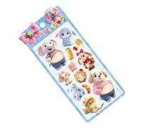 Cute Animal Stickers - Mini 3D Cartoon Belly Decals, Small Decorative Sticker Set with Raised Design, Fun Adhesive Art Accessories for Laptops Walls Guitars Suitcases Luggage Notebooks Envelopes
