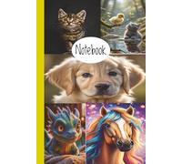 Cute animal writing notebook for kids designed by a kid! Great for practice writing. 6x9 100 lined pages.