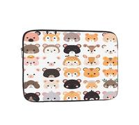 Cute Animal Zoo - Funda para portátil de 15 pulgadas, diseño de oso jirafa, para mujeres y hombres, resistente al agua, bolsa de transporte para computadora de negocios, a prueba de golpes