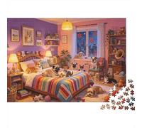 Cute Animals 1000 Piezas Puzzle Reciclado Pet Bedroom Senior Puzzles Juego de Fiesta Props Developing para Niños y Niñas Intelligence Educational Fun 38x26cm/1000pcs