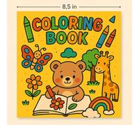 CUTE ANIMALS COLORING BOOK| 18 ANIMALS COLORING BOOK BY YATHEENDRA| EARLY LEARNING COLORING BOOK: friendly animal designs - from lions and elephants to birds and bears!