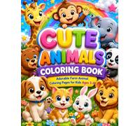 Cute Animals Coloring Book: Adorable Farm Animal Coloring Pages for Kids Ages 3-8