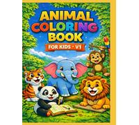 Cute Animals Coloring Book for Kids-A Gift of Calm: A Premium Hardcover Coloring Book for Kids with Interactive Repetition and Fun Variations