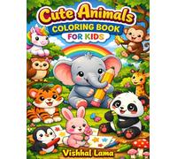 Cute Animals Coloring Book for Kids Aged 3 to 6: Fun and Easy Animals Coloring Pages for Toddlers & Preschool | Cute Farm, Jungle & Wild Animals | ... Coloring Activity Book for Boys and Girls
