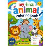 Cute Animals Coloring Book for Kids Ages 3-6: Fun and Easy Animal Coloring Pages for Toddlers and Preschool Kids | Simple Thick Line Designs of Safari, Farm, Jungle and Cute Baby Animals