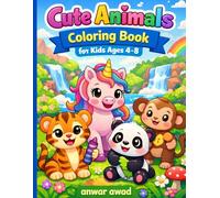 Cute Animals Coloring Book for Kids Ages 4-8