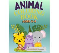 Cute Animals Coloring Book for Kids Ages 4-8: 40 Adorable Animals in Fun Jobs, Sports & Costumes - Bold & Easy Single-Sided Pages for Boys and Girls