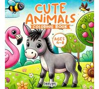 Cute animals coloring book for kids ages 4-8, 50 pages of animals to color in their natural environment: the book that keeps your child away from the phone.
