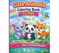 Cute Animals Coloring Book for Kids: Color & Learn Animal Names! | 30 Single-Sided Pages | Ages 2-8