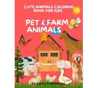 Cute Animals Coloring Book for Kids: Pet and Farm Animals