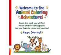 Cute Animals Coloring Book for Kids: Super Fun 2-Animal Pages with Jungle, Safari, Ocean & Farm Themes | Big Simple Designs for Boys & Girls Ages 3-6