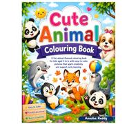 Cute Animals Colouring Book for Kids: Fun Animal Illustrations for Ages 3-6 to Colour and Learn