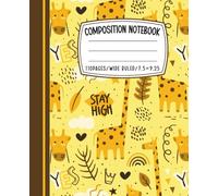 Cute Animals Composition Notebook 110 Pages: Jungle Animals Wide Ruled Matte Cover 7.5×9.25 Inches Back to School Animal Journal: (Cute Wild Animals Notebook for Kids and Nature Lovers)