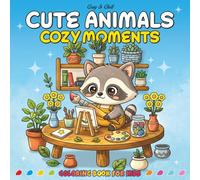 Cute Animals, Cozy Moments: 36 Easy and Bold Coloring Book for Kids: Cute Baby Animals Coloring Book
