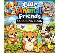 Cute animals friend coloring book for kids
