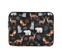 Cute Animals - Funda acolchada para ordenador portátil, 33 a 35 cm, color negro