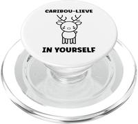 Cute Animals Funny Believe in Yourself Quote Caribou PopSockets PopGrip para MagSafe