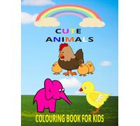 Cute Animals &Funny: Bold and Easy Colouring book for Kids and Adults
