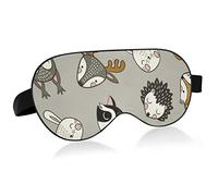 Cute Animals Head Repeat Sleep Eye Mask, Sleeping Mask & Blindfold con diadema elástica Soft Comfort Eyeshade Sleep Cover para Travel Yoga Nap
