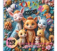 Cute Animals In Everyday Fun (Part 3): Coloring Book For Age 4+