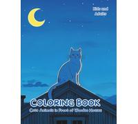 Cute Animals in Front of Wooden Houses Coloring Book: Adorable Forest Scenes for Kids and Adults